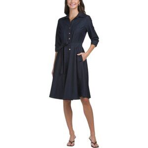 NANETTE LEPORE Button Front Denim Midi Dress